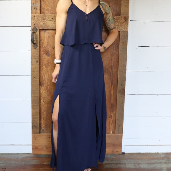Navy maxi dress - Picture 2 of 4